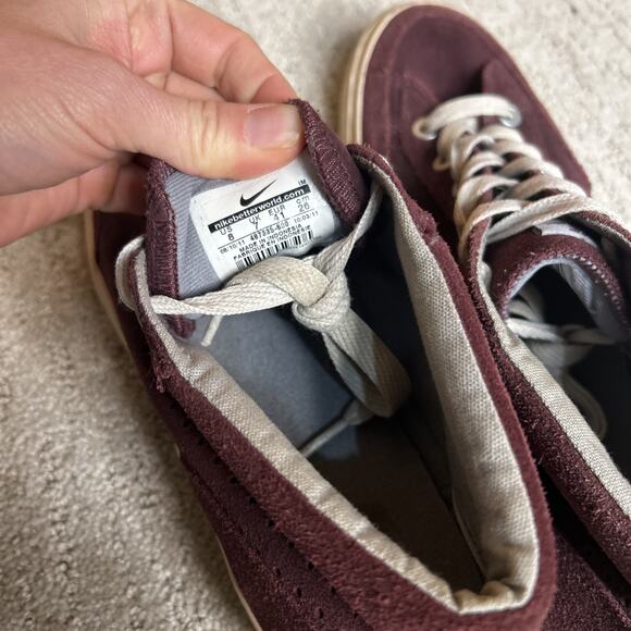 Nike Go Chukka Suede Mid Casual Shoes Burgundy 487335-600 Men's 8 Women's 9.5 - Picture 7 of 9